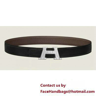 Hermes H Take Off belt buckle & Reversible leather strap 32 mm 02 2023